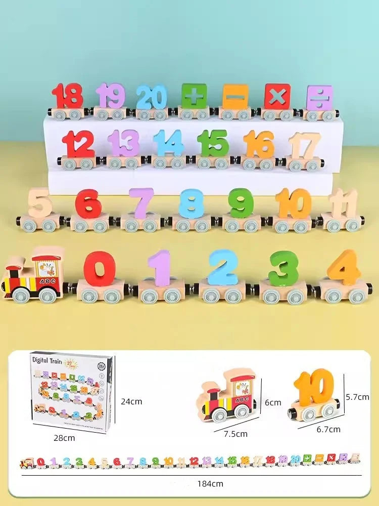 Magnetic Wooden Learning Train