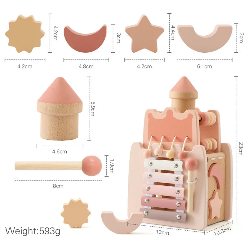 Montessori Wooden Activity Castle