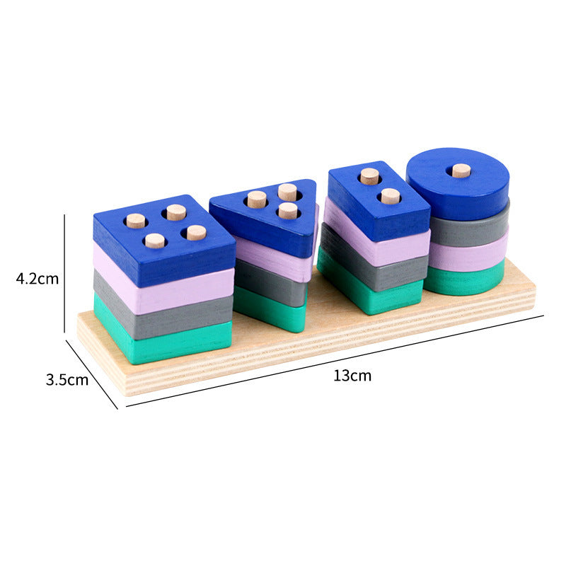 Montessori Stacking Puzzle (Wooden) – Learn Colours, Shapes & Problem-Solving