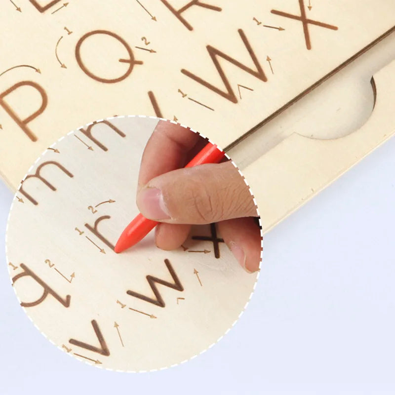 Montessori Wooden Letter Tracing Board – Learn to Write by Tracing