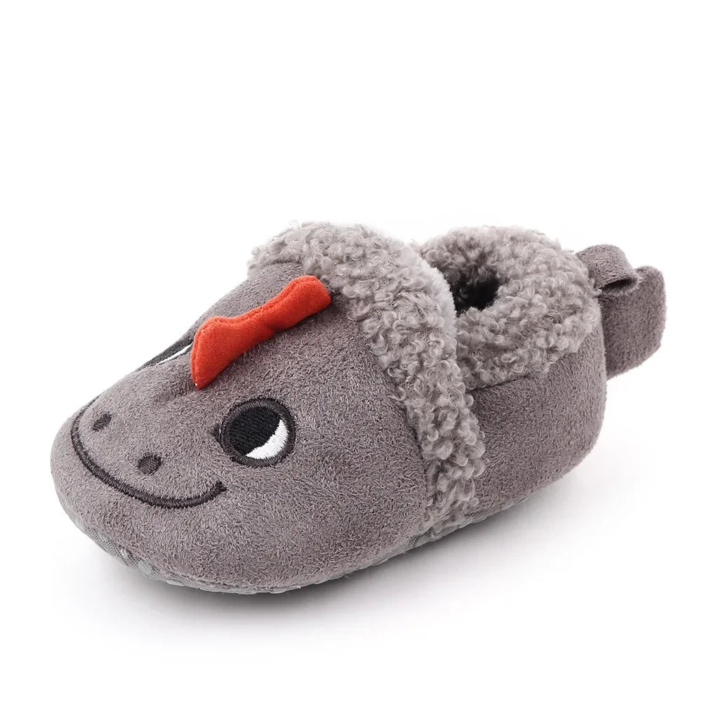 Warm Baby Slippers with Animal Designs