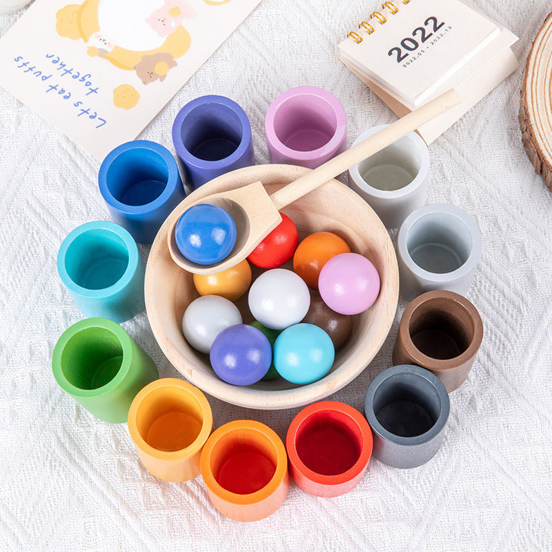 Wooden Ball & Bead Sorting Game