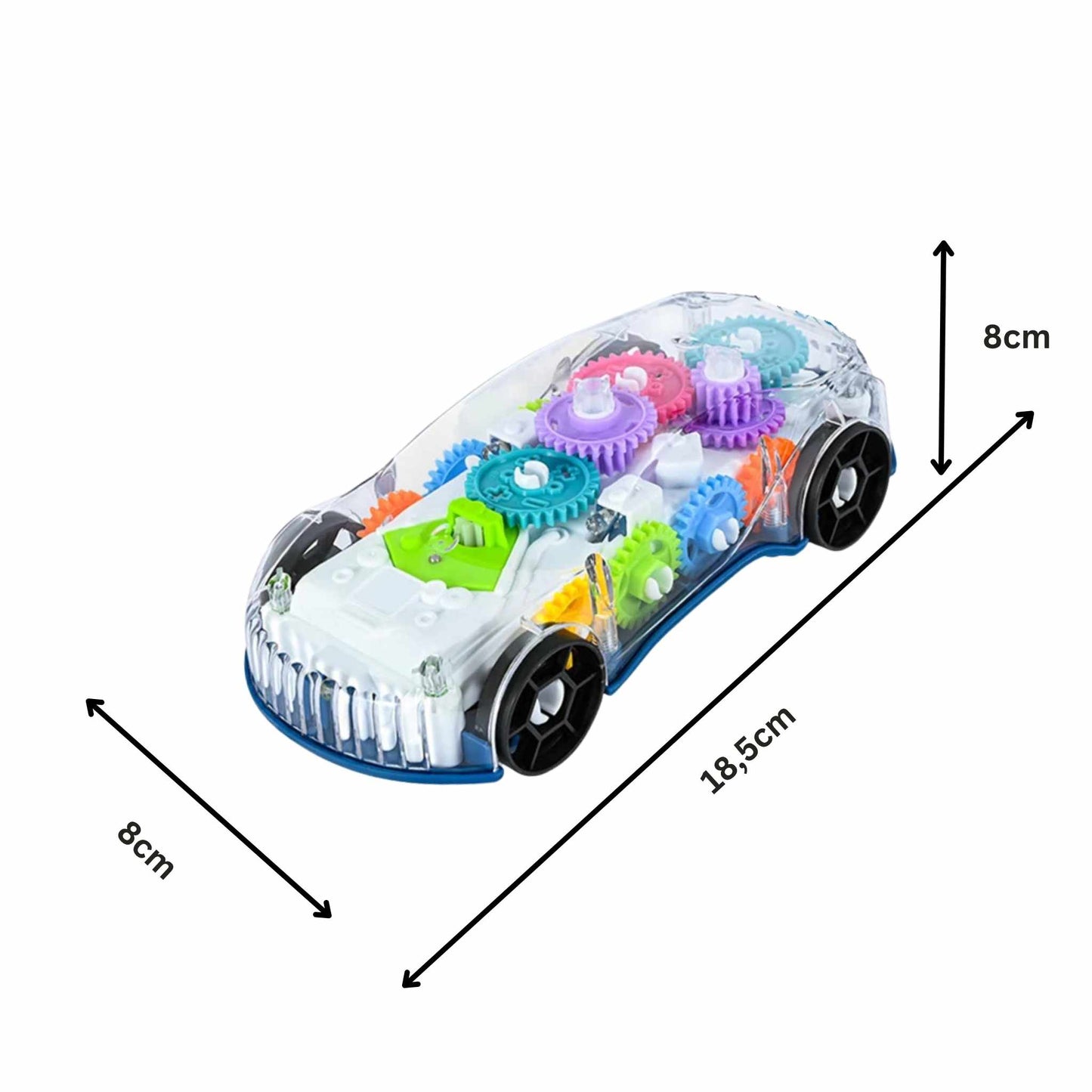 Light-Up Gear Car with Music & Movement – Police or Sport Edition (Ages 2–5+)
