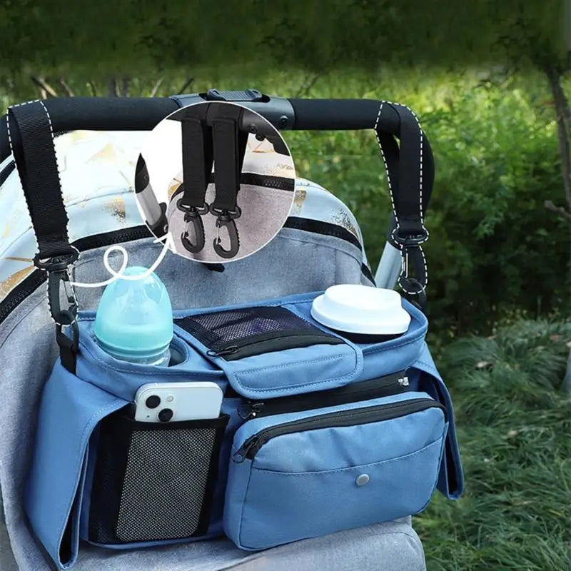 Buggy Organiser with Cup Holders & Detachable Pouch