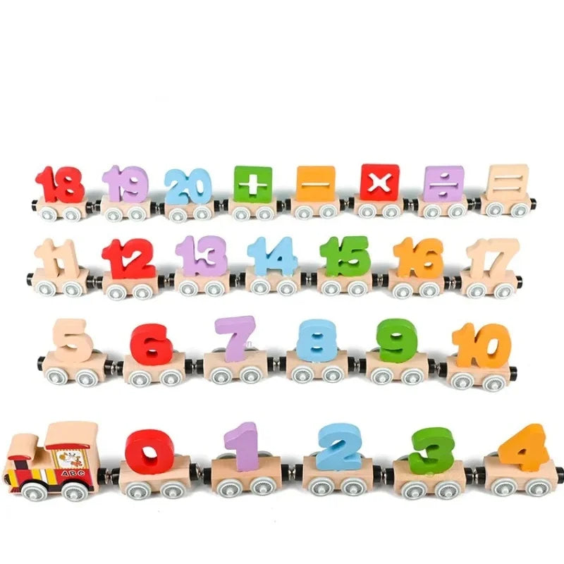 Magnetic Wooden Learning Train