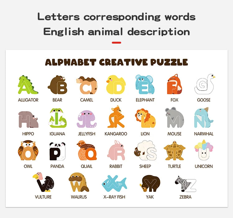 Alphabet Animal Puzzle – Learn English Through Play & Imagination
