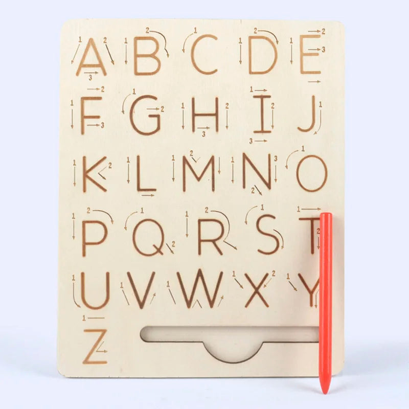 Montessori Wooden Letter Tracing Board – Learn to Write by Tracing