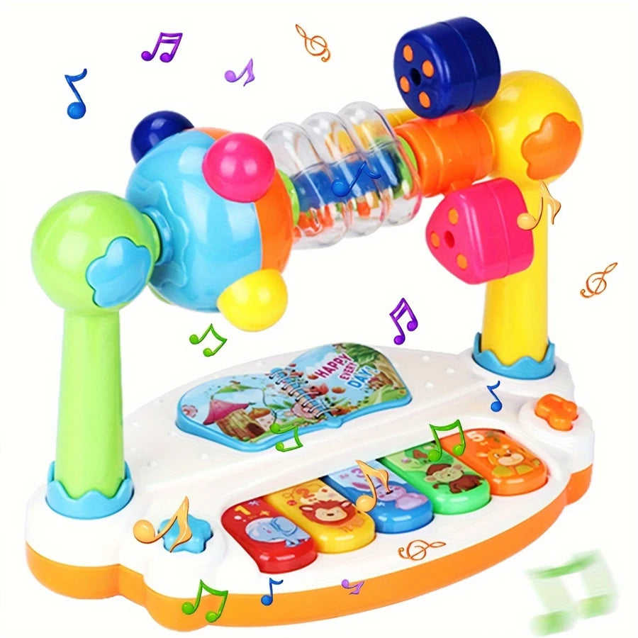 4-in-1 Musical Toy – Light-Up Learning Piano with Sound, Lights & Movement