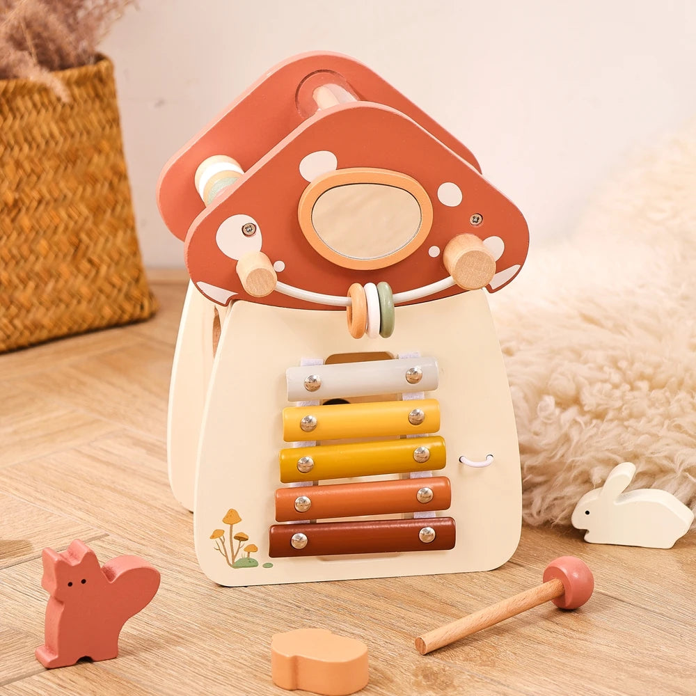 Montessori Activity Cube - 5-in-1 Wooden Learning Toy