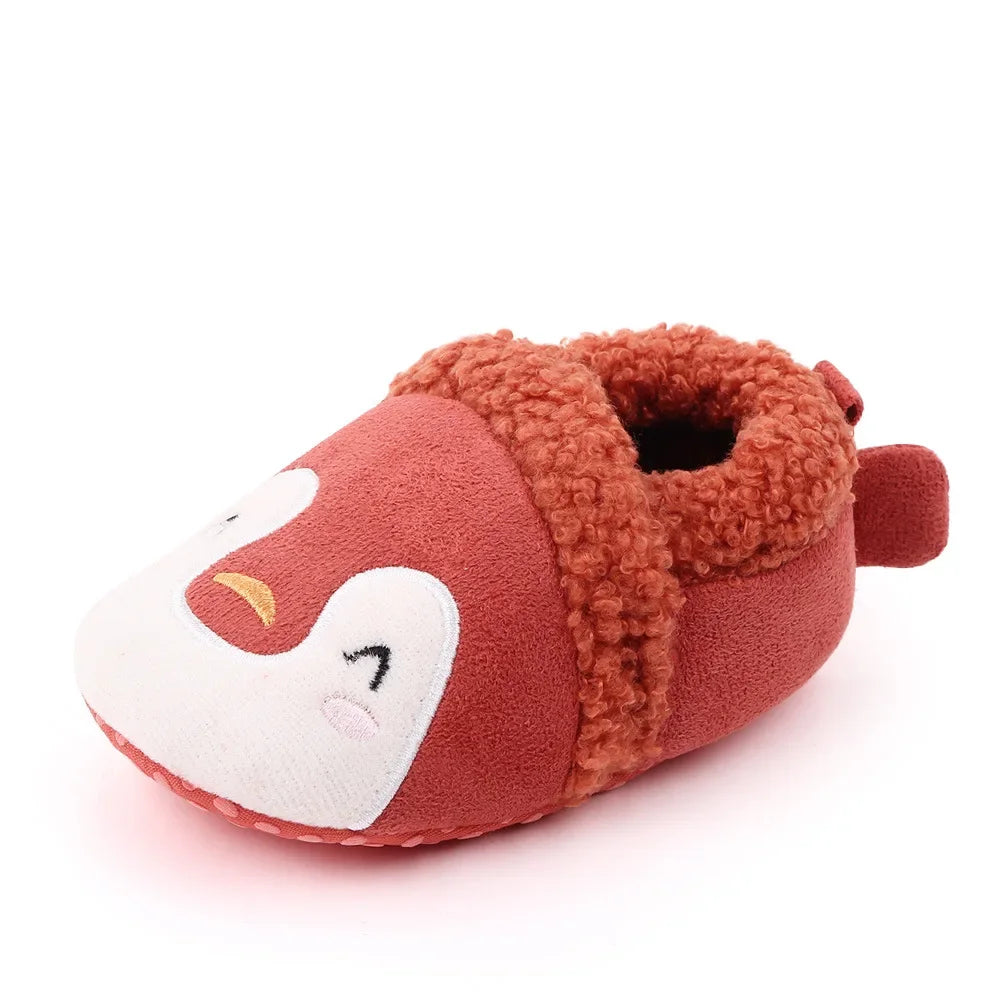 Warm Baby Slippers with Animal Designs