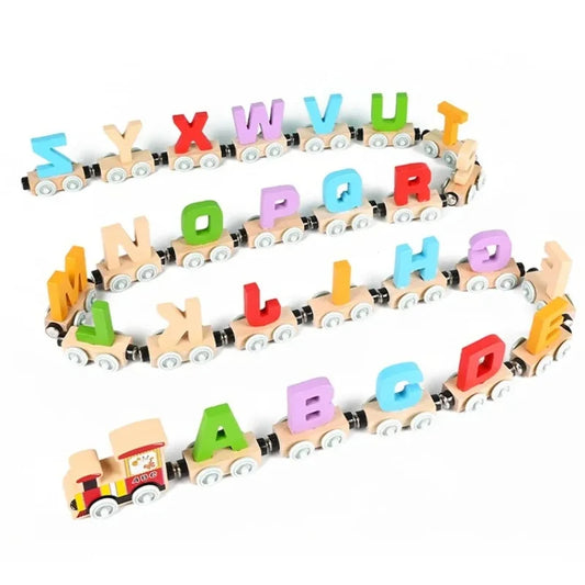 Magnetic Wooden Learning Train