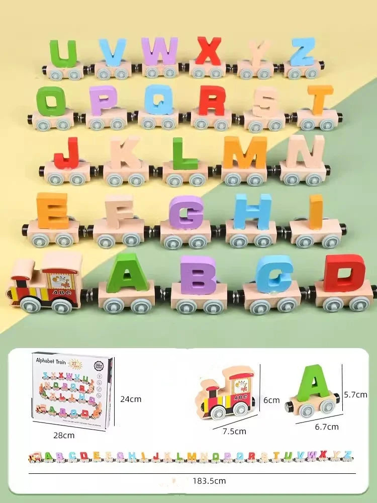 Magnetic Wooden Learning Train