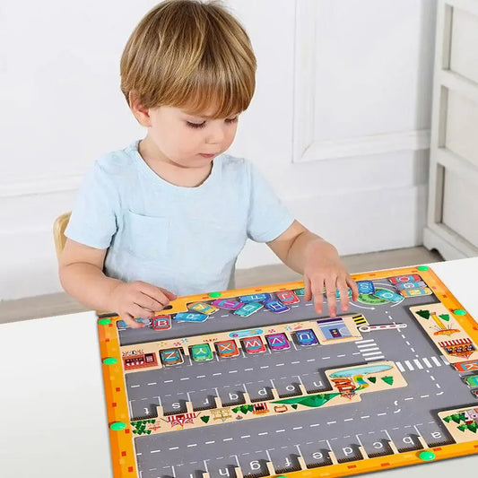 Montessori Magnetic Alphabet Maze: Learn Letters with a Little Love