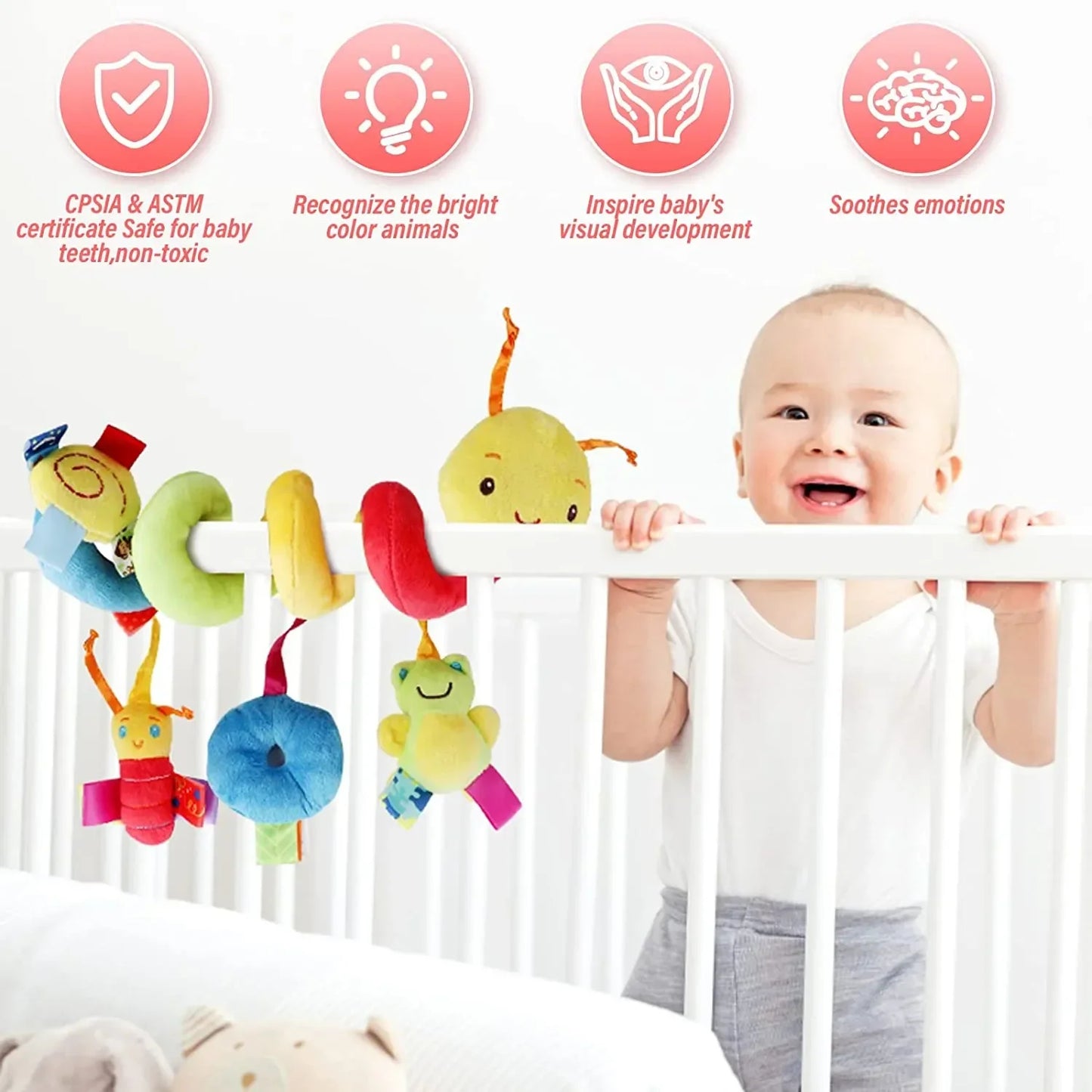 Colourful Spiral Toy for Pram, Cot and Car Seat