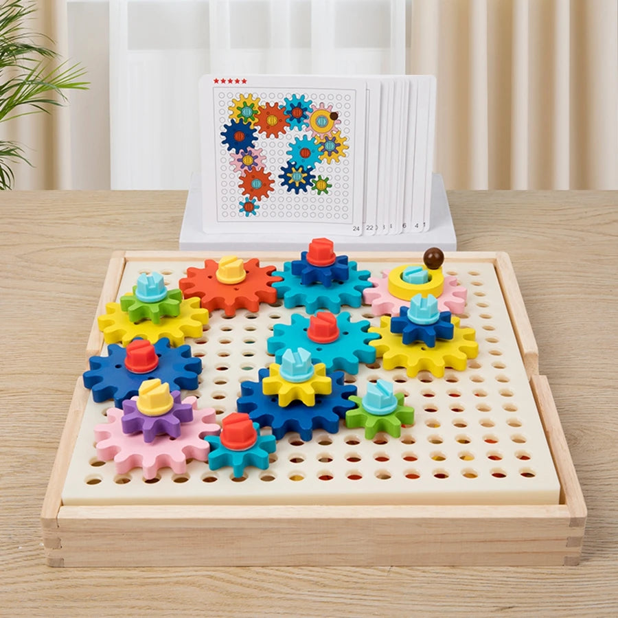 Montessori Creative Wooden Gear Toy