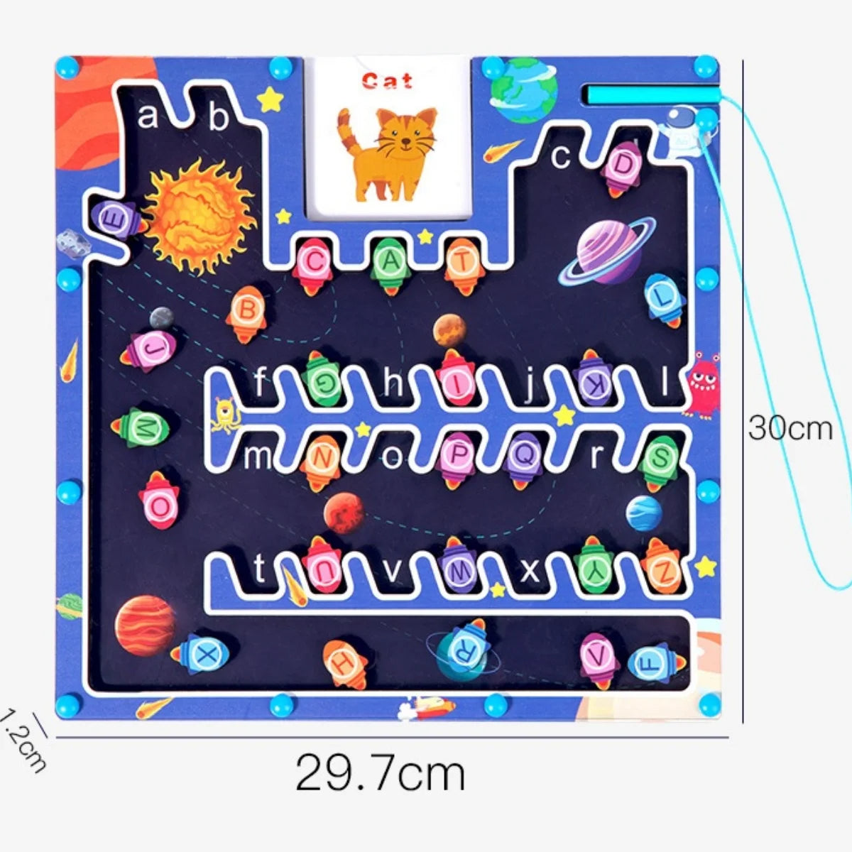 Montessori Magnetic Alphabet Maze: Learn Letters with a Little Love