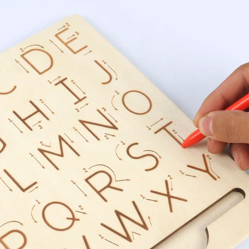 Montessori Wooden Letter Tracing Board – Learn to Write by Tracing