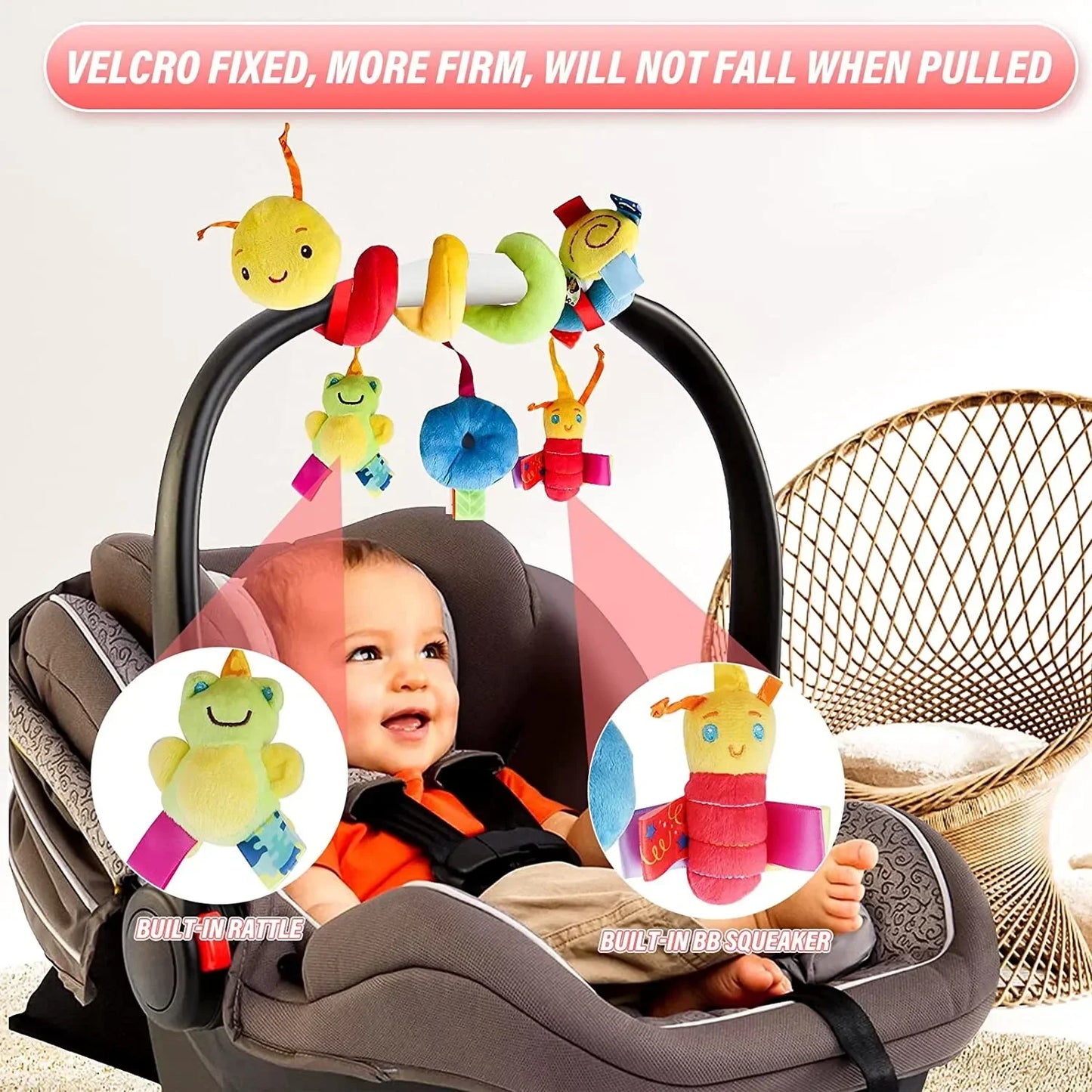 Colourful Spiral Toy for Pram, Cot and Car Seat