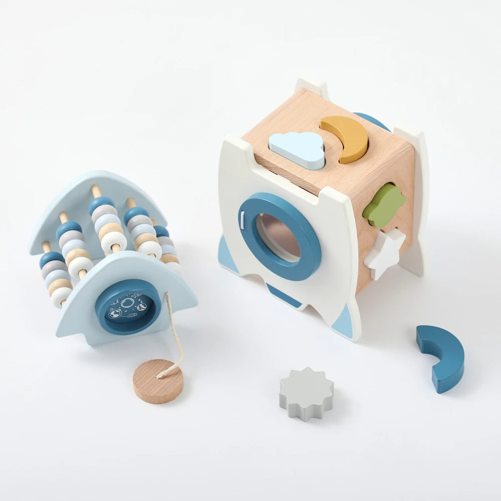 Montessori Wooden Rocket – Explore the Stars Through Play