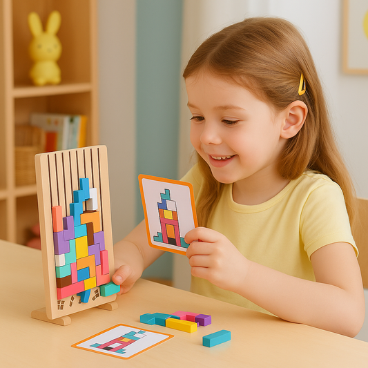 Montessori Vertical Wooden Puzzle