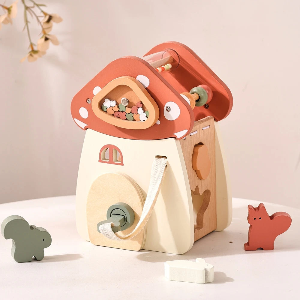 Montessori Activity Cube - 5-in-1 Wooden Learning Toy