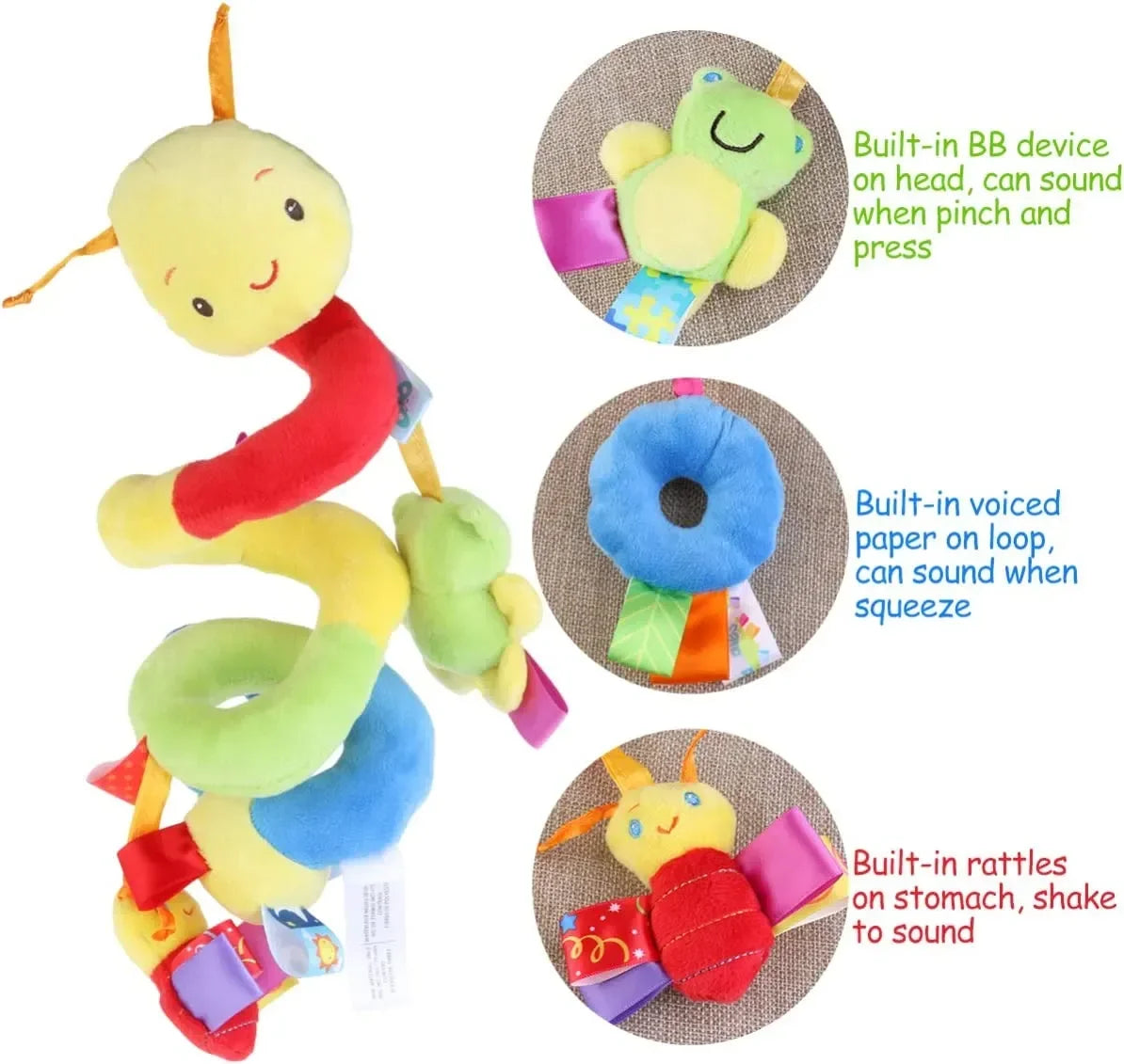Colourful Spiral Toy for Pram, Cot and Car Seat