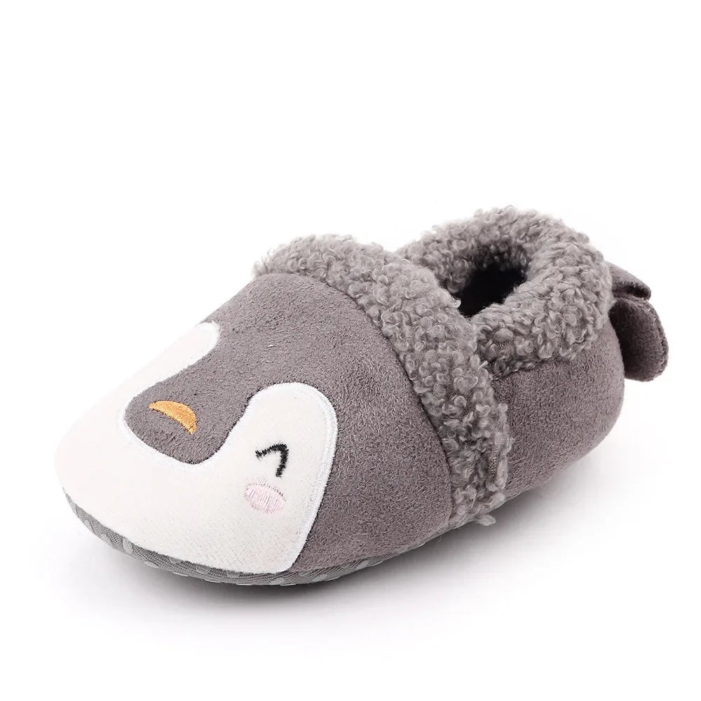 Warm Baby Slippers with Animal Designs