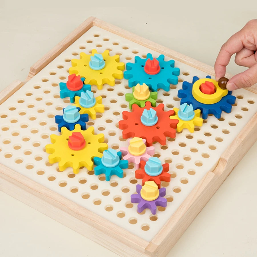 Montessori Creative Wooden Gear Toy