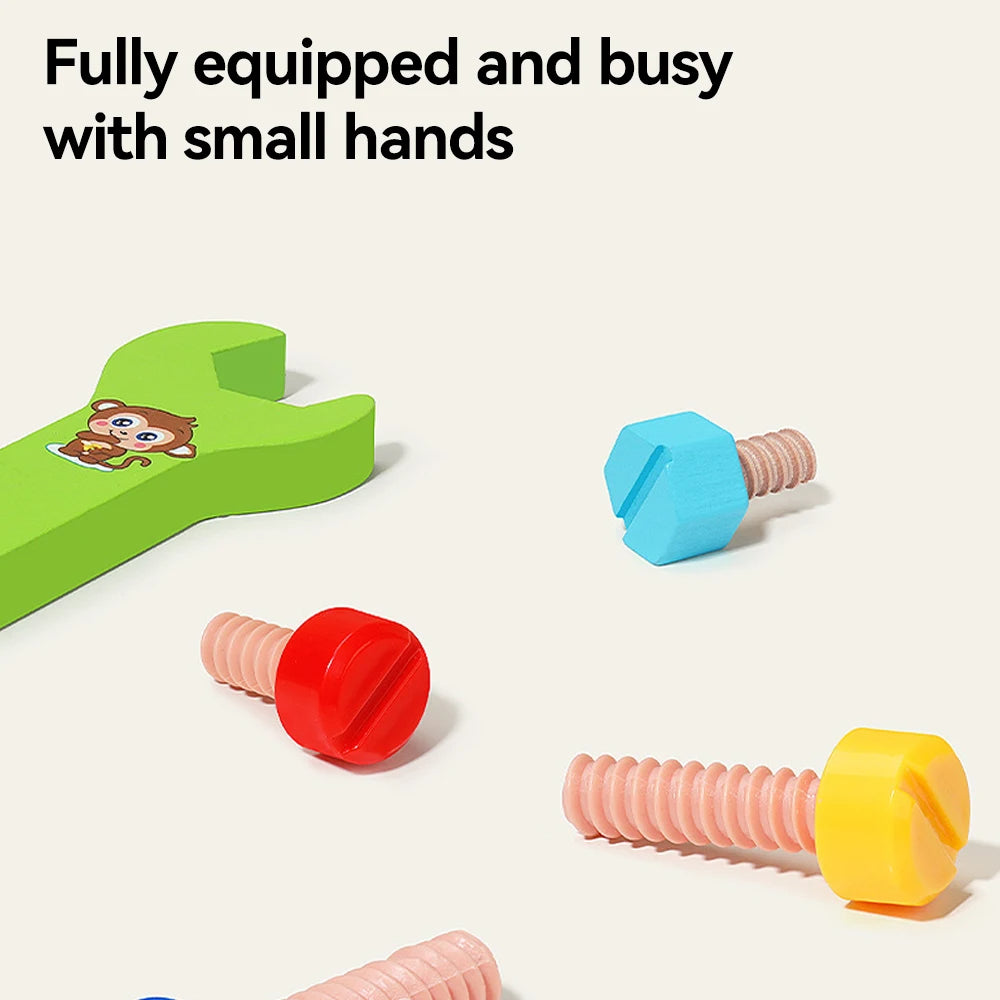 Montessori Wooden Toolbox – Animals & Vehicles (Ages 3+)