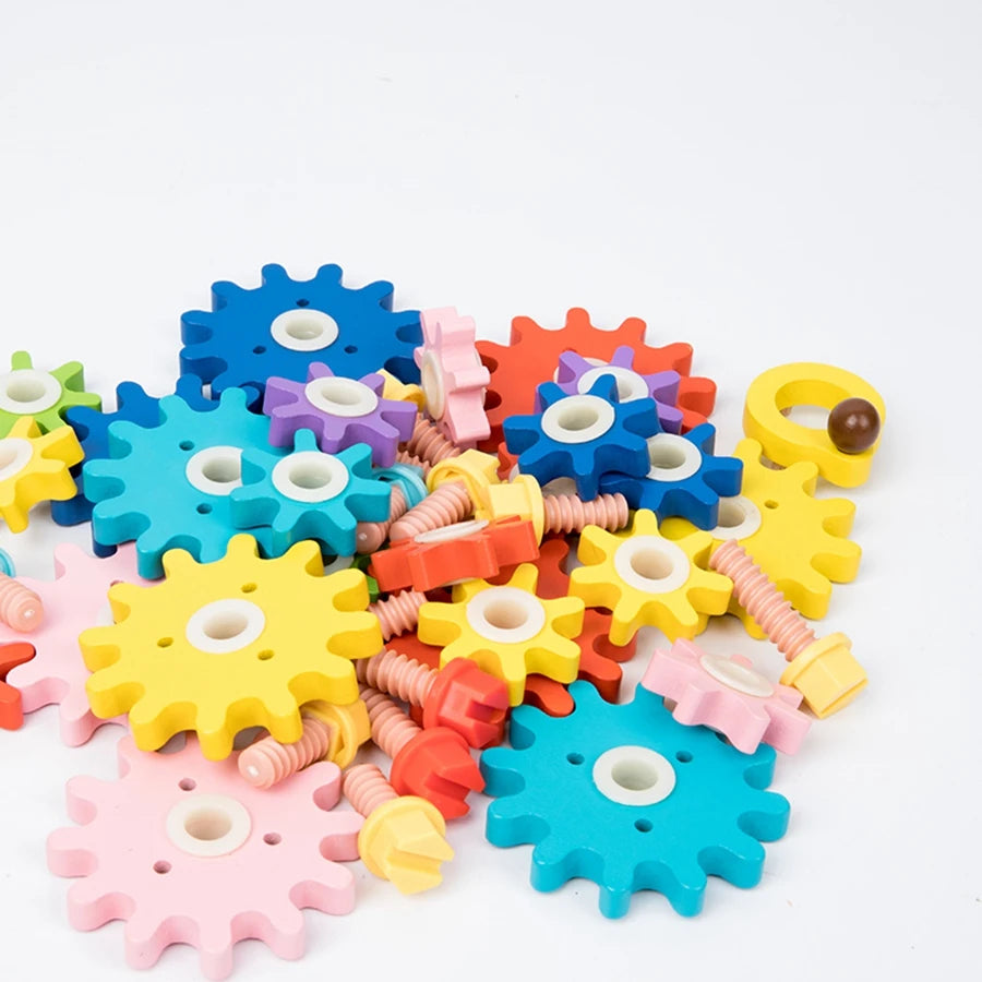 Montessori Creative Wooden Gear Toy