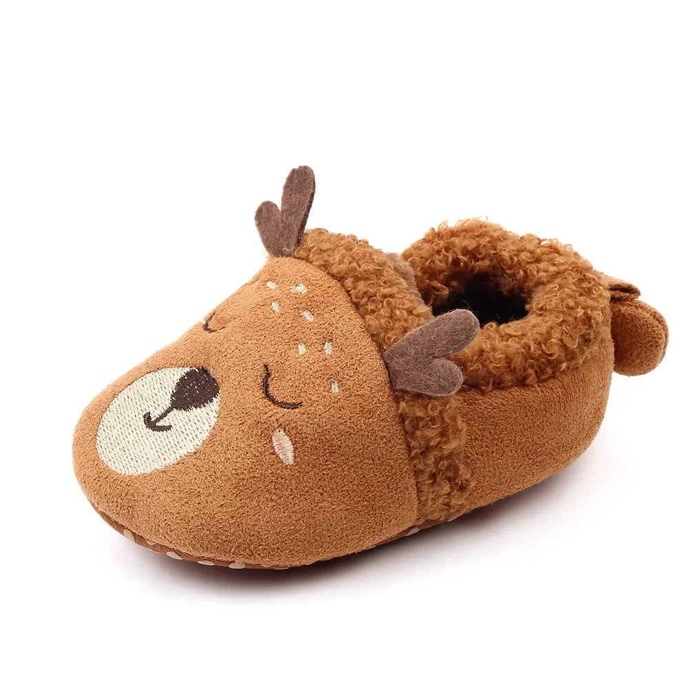 Warm Baby Slippers with Animal Designs