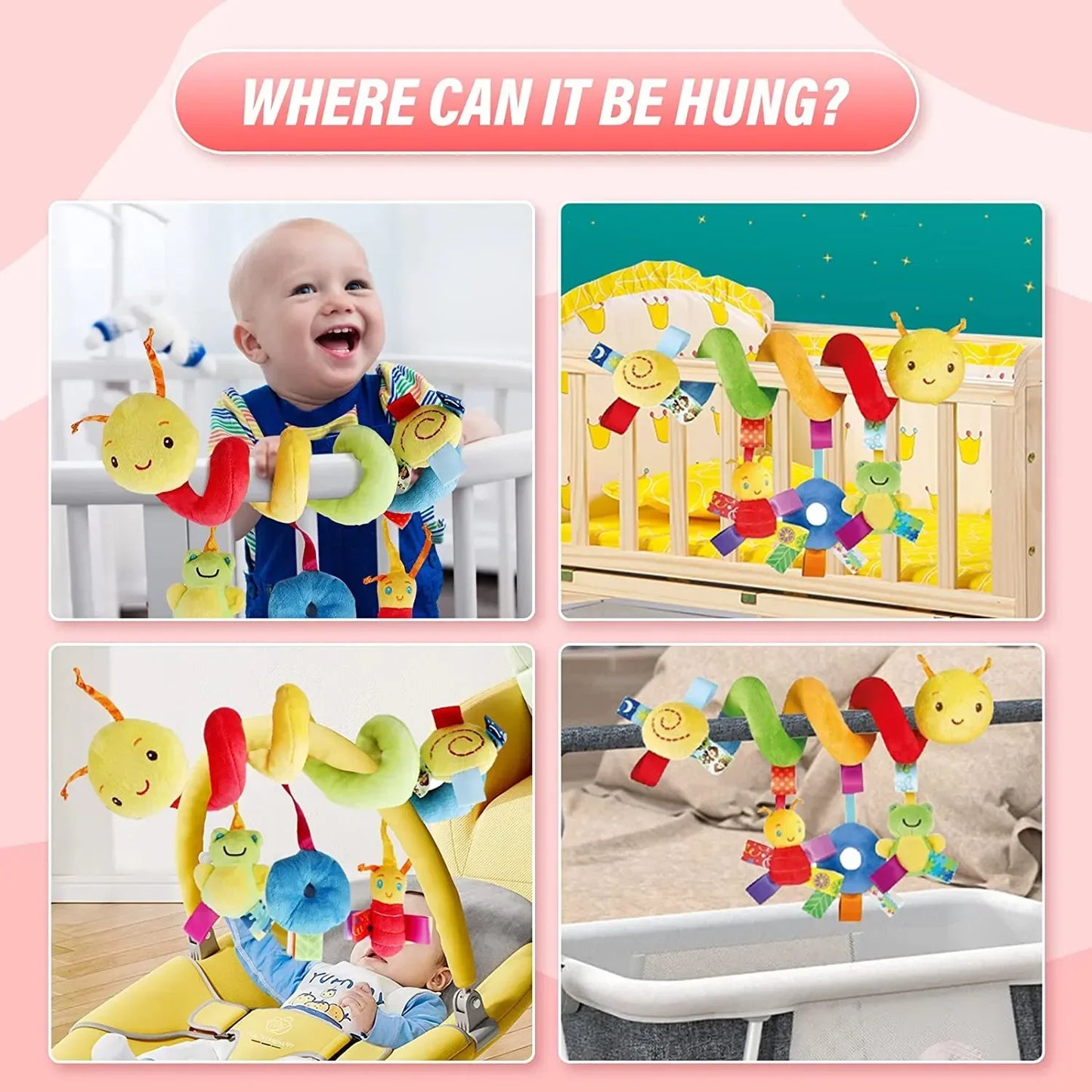 Colourful Spiral Toy for Pram, Cot and Car Seat