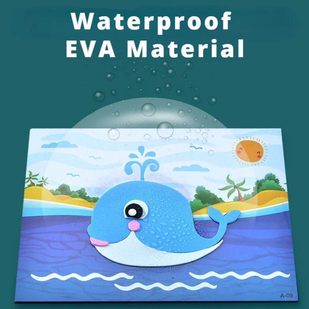 Creative 3D EVA Sticker Craft Set – Stick & Colour Fun for Kids