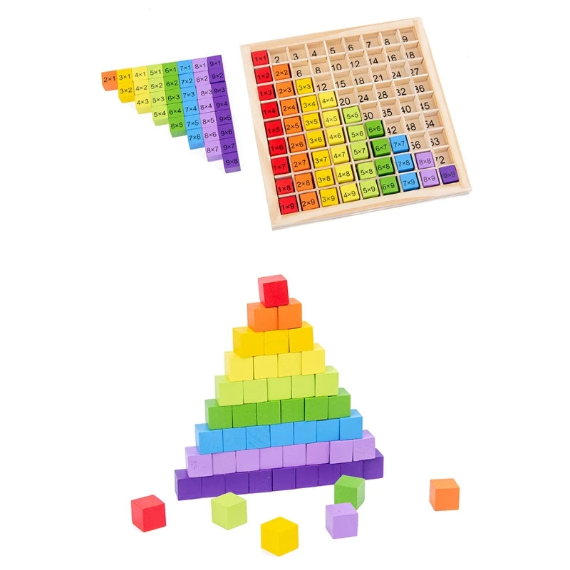 Colourful Wooden Times Tables Board – Learn Multiplication the Fun Way