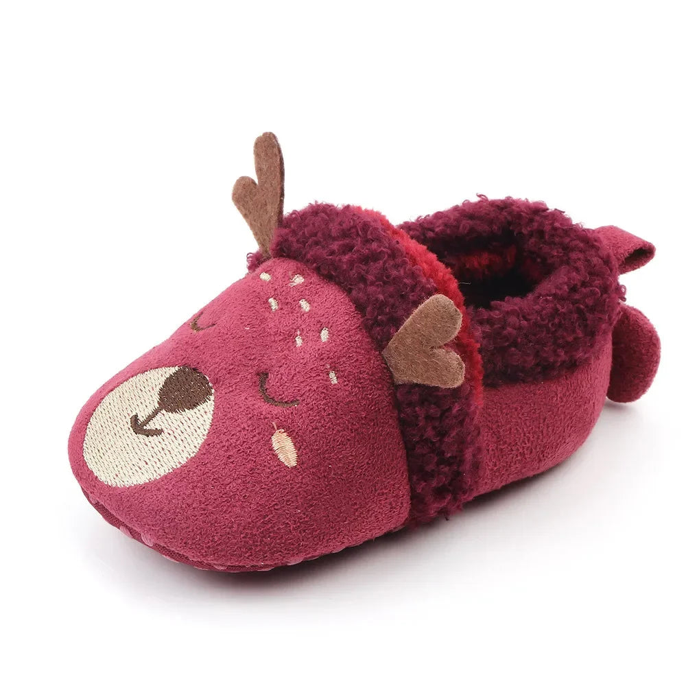 Warm Baby Slippers with Animal Designs