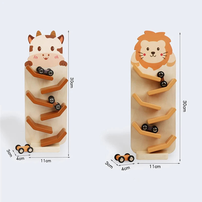 Montessori Wooden Car Ramp Racer