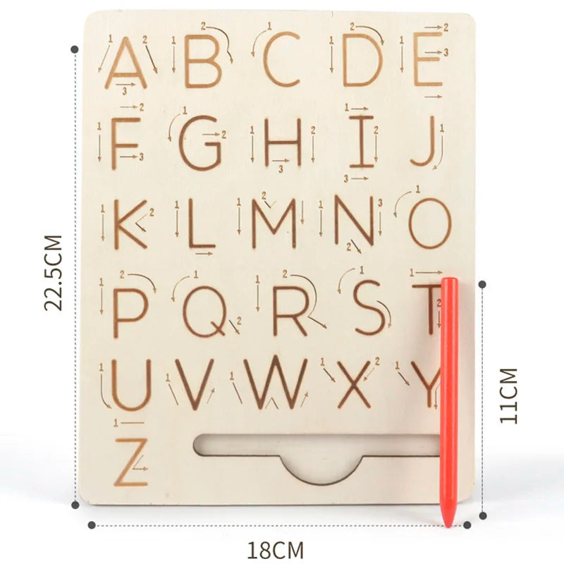 Montessori Wooden Letter Tracing Board – Learn to Write by Tracing