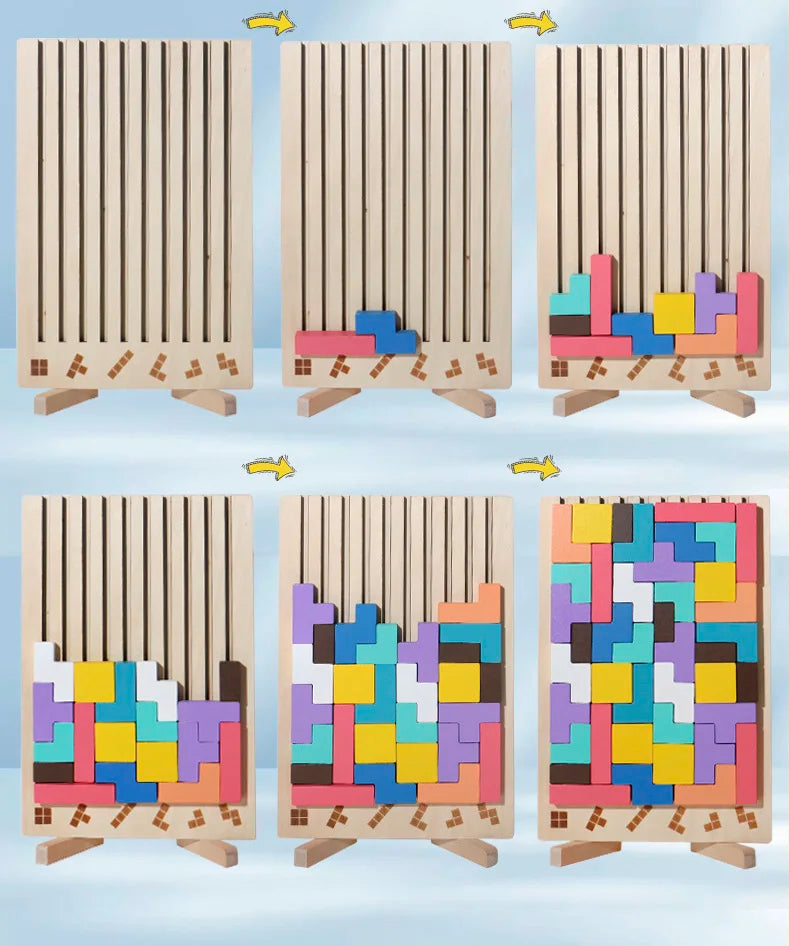 Montessori Vertical Wooden Puzzle