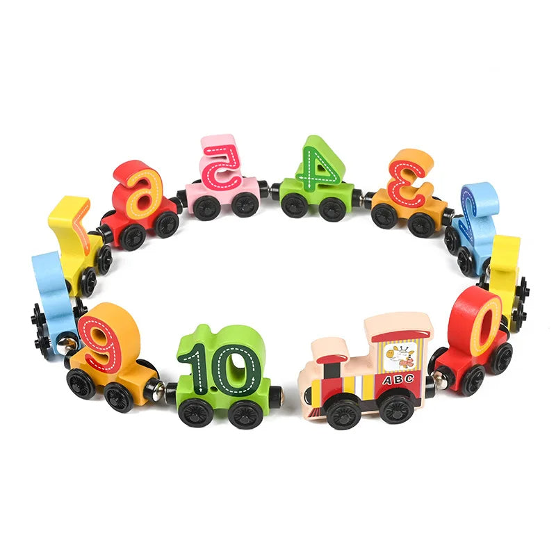 Magnetic Wooden Learning Train