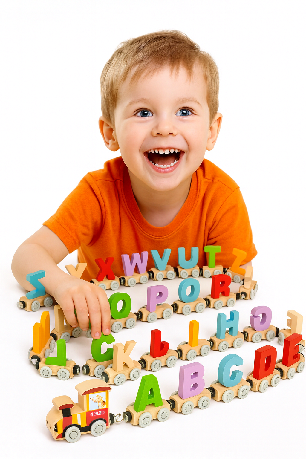 Magnetic Wooden Learning Train
