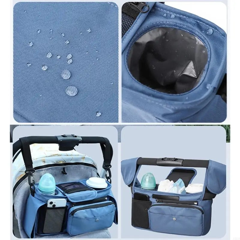 Buggy Organiser with Cup Holders & Detachable Pouch