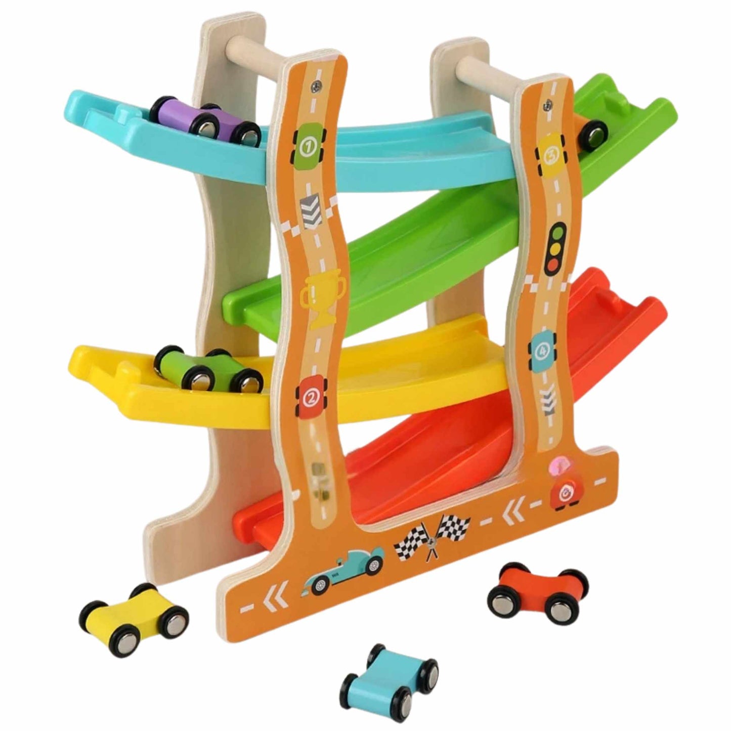 Montessori Wooden Car Ramp Racer