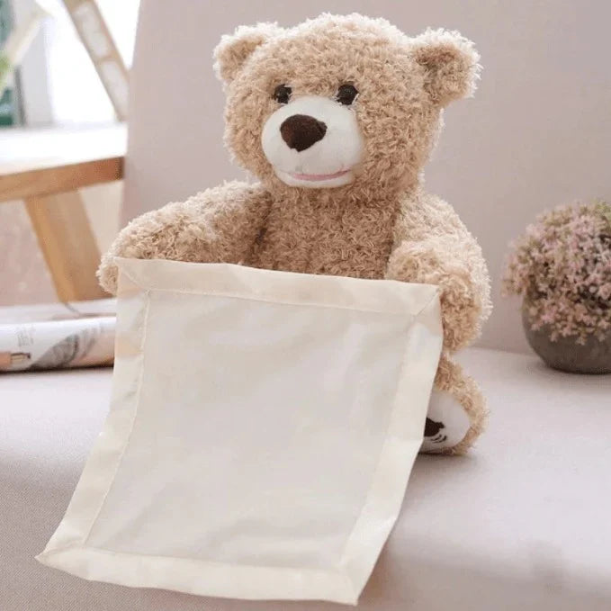 Peekaboo Teddy Bear – Interactive Plush Bear with Hide-and-Seek Game