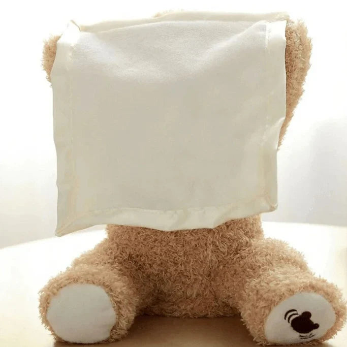 Peekaboo Teddy Bear – Interactive Plush Bear with Hide-and-Seek Game
