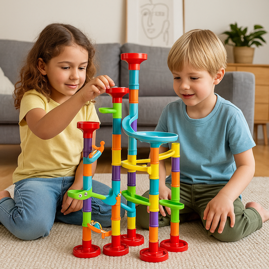 Colourful Marble Run Building Set – For Little Builders (45–197 Pieces)