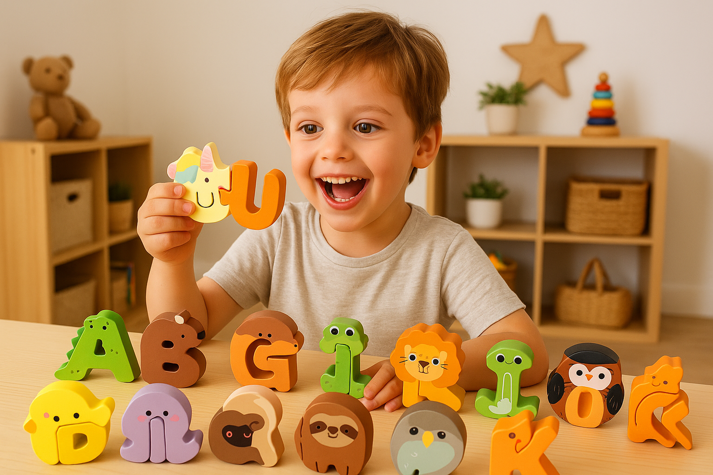 Alphabet Animal Puzzle – Learn English Through Play & Imagination