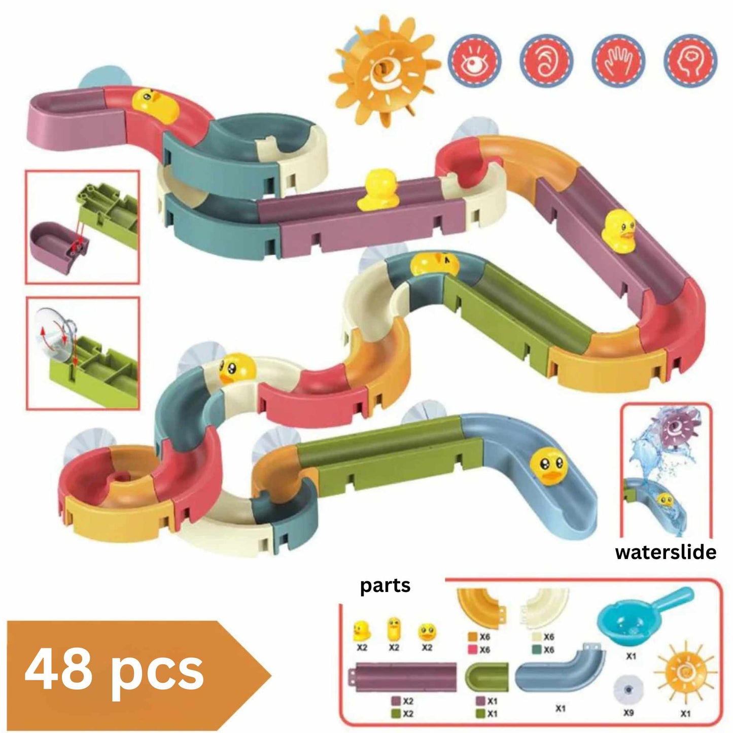 DIY Bath Toy – Duck Slide Track Set