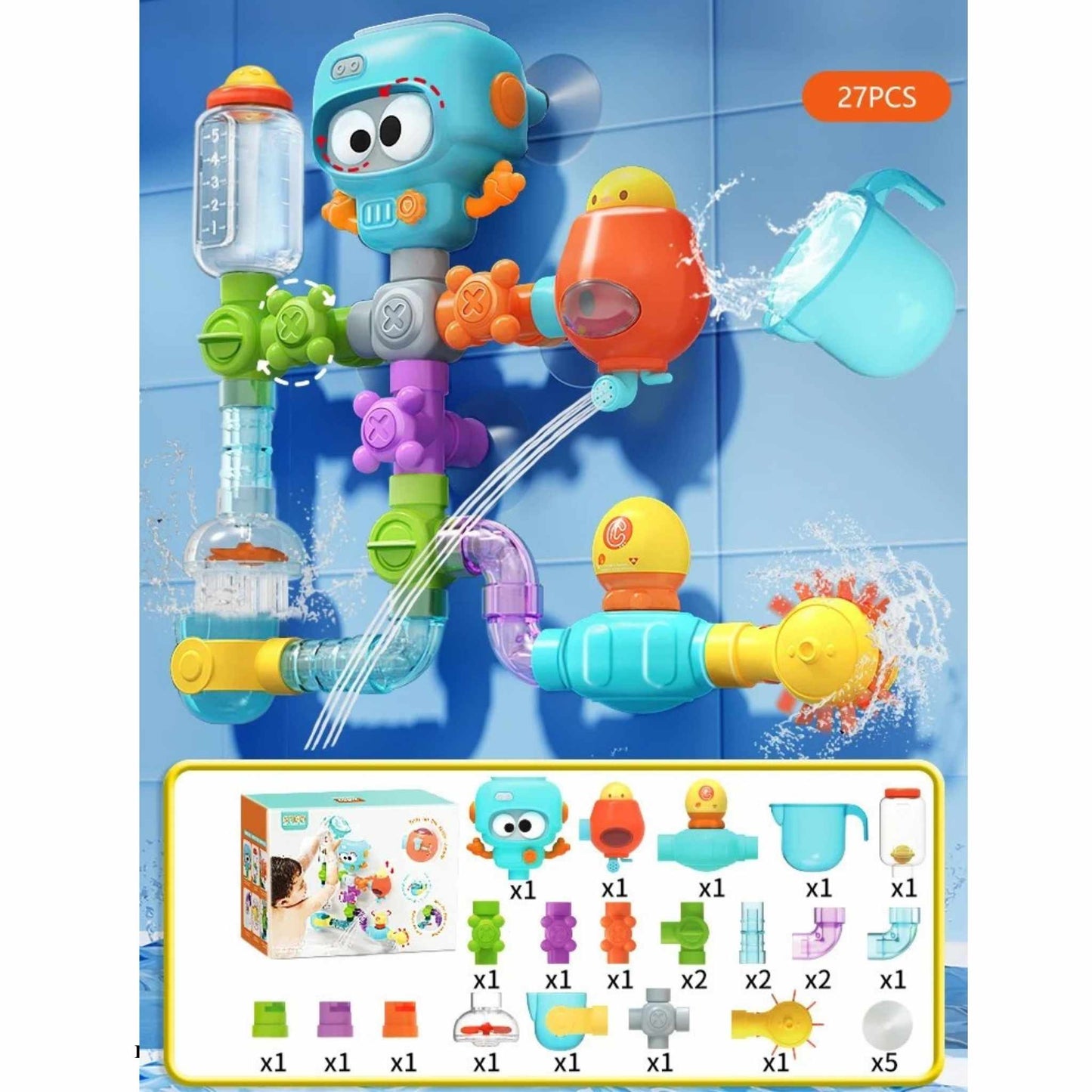 DIY Octopus Water Pipe Building Set