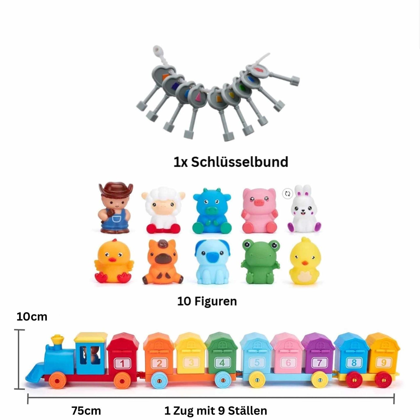 My First Farm Train Set – Learn Colours, Numbers &amp; Animals Through Play