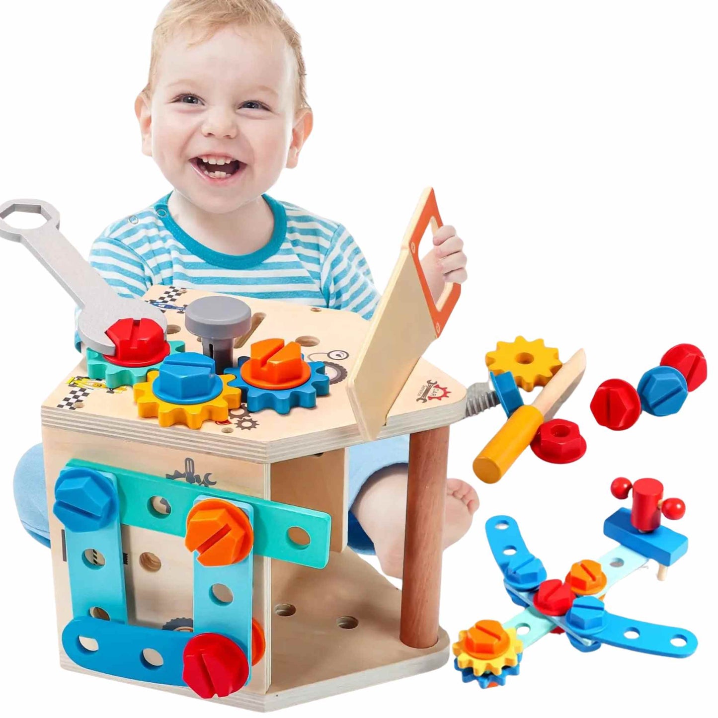 Montessori Wooden Tool Box – Learn Through Play & Creative Building